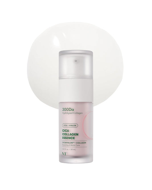 Cica Collagen Essence, 300Da Collagen Extract & Peptide Complex for Firming, Plumping, and Improving Skin Elasticity. Korean Skincare, Pink Collagen Serum