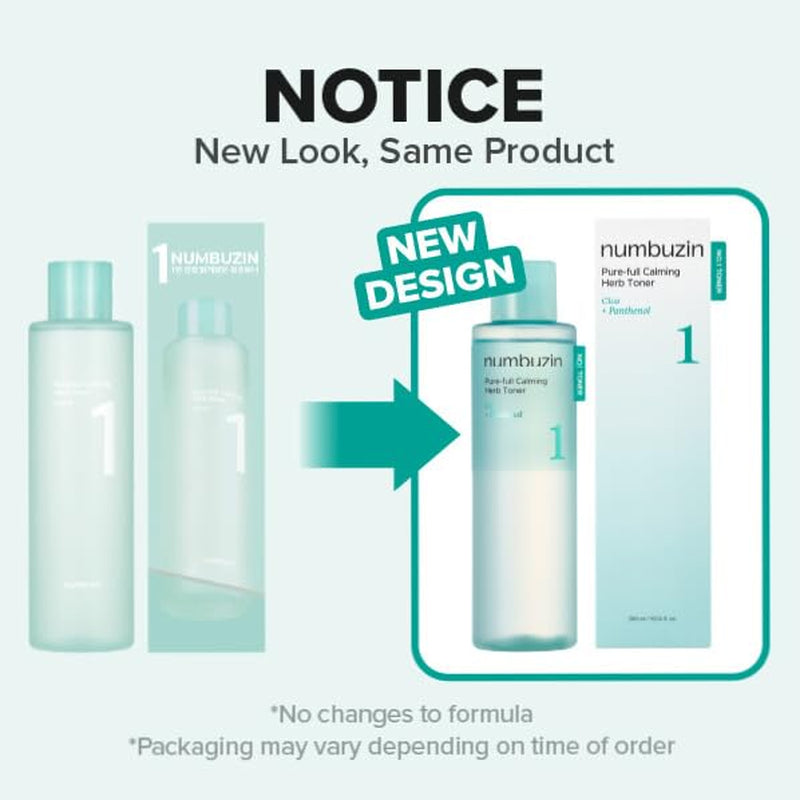 No.1 Toner | Pure-Full Calming Herb Toner | Breakouts, Redness, Excess Oil Control | Centella Asiatica, Heartleaf, Licorice Root | Acne-Prone, Sensitive Skin | 10.14 Fl. Oz.