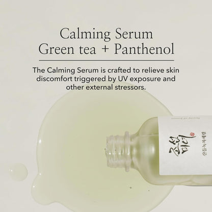 Calming Serum Green Tea Panthenol Soothing, Moisturizing Sensitive, Acne-Prone, UV Irritated Skin, Daily Korean Skin Care for Men and Women, 30Ml 1 Fl.Oz