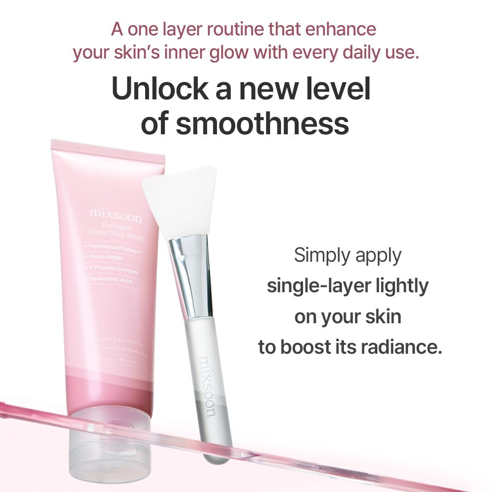 Collagen Glass Skin Mask Peel off Facial Packs 2.71 Fl. Oz. / 80Ml Collagen Wrapping Hydrating, Glow, Moisturizer for Korean Glass Skin Care