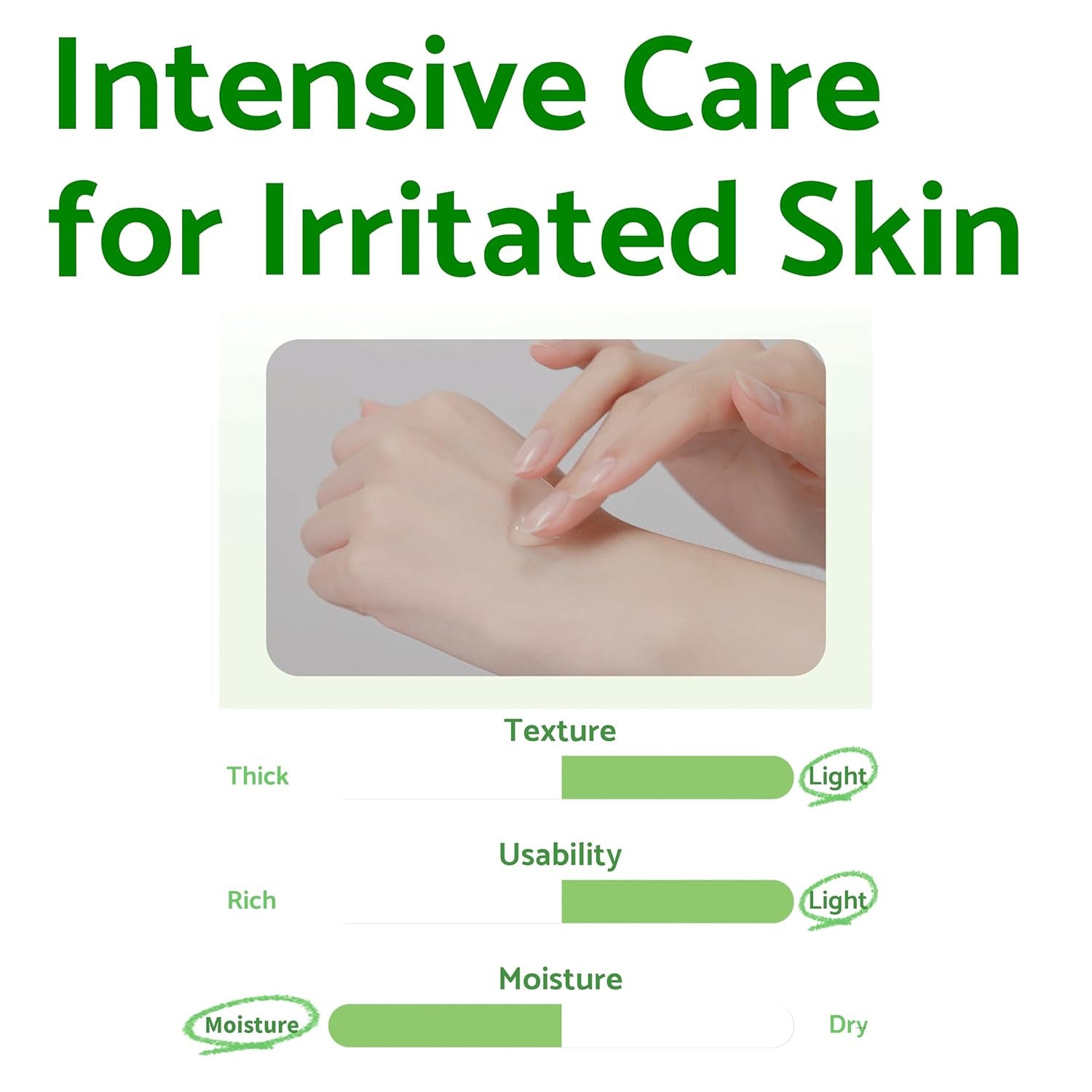 Centella Calming Gel Cream Vegan Non-Sticky Moisturizing Blemish Care W/Centella Asiatica Tea Tree Soothes Acne Rosacea Oily & Sensitive Skin Korean Skincare