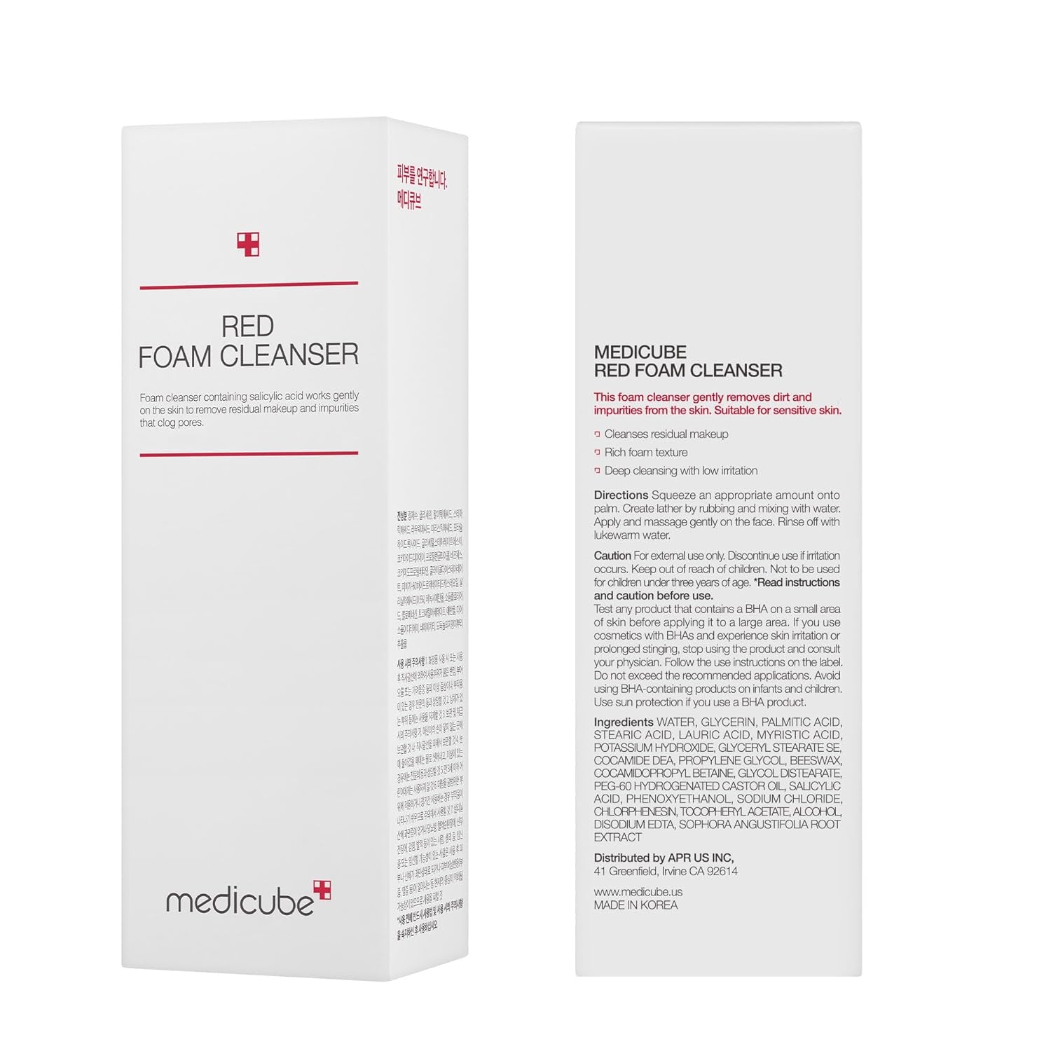 Red Foam Cleanser - Deeply Cleanses, Remove Impurities, Control Sebum, | Korean Skincare