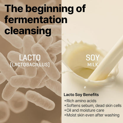 Lacto Soy Sebum & Blackhead Cleansing Oil – 6.76Oz, 200Ml – Korean Vegan Makeup-Removing Oil Cleanser with Soybean Extract & Serine – Deep Cleansing for Blackheads & Pore – Korean Skin Care