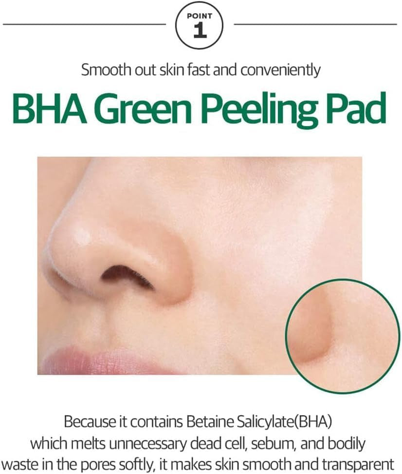 CICA Mild Toner Pad (60 Pads) - Exfoliating, Hydrating, Soothing, Ph Balancing with BHA, Centella Asiatica Extract, Hyaluronic Acids for Daily Facial Use