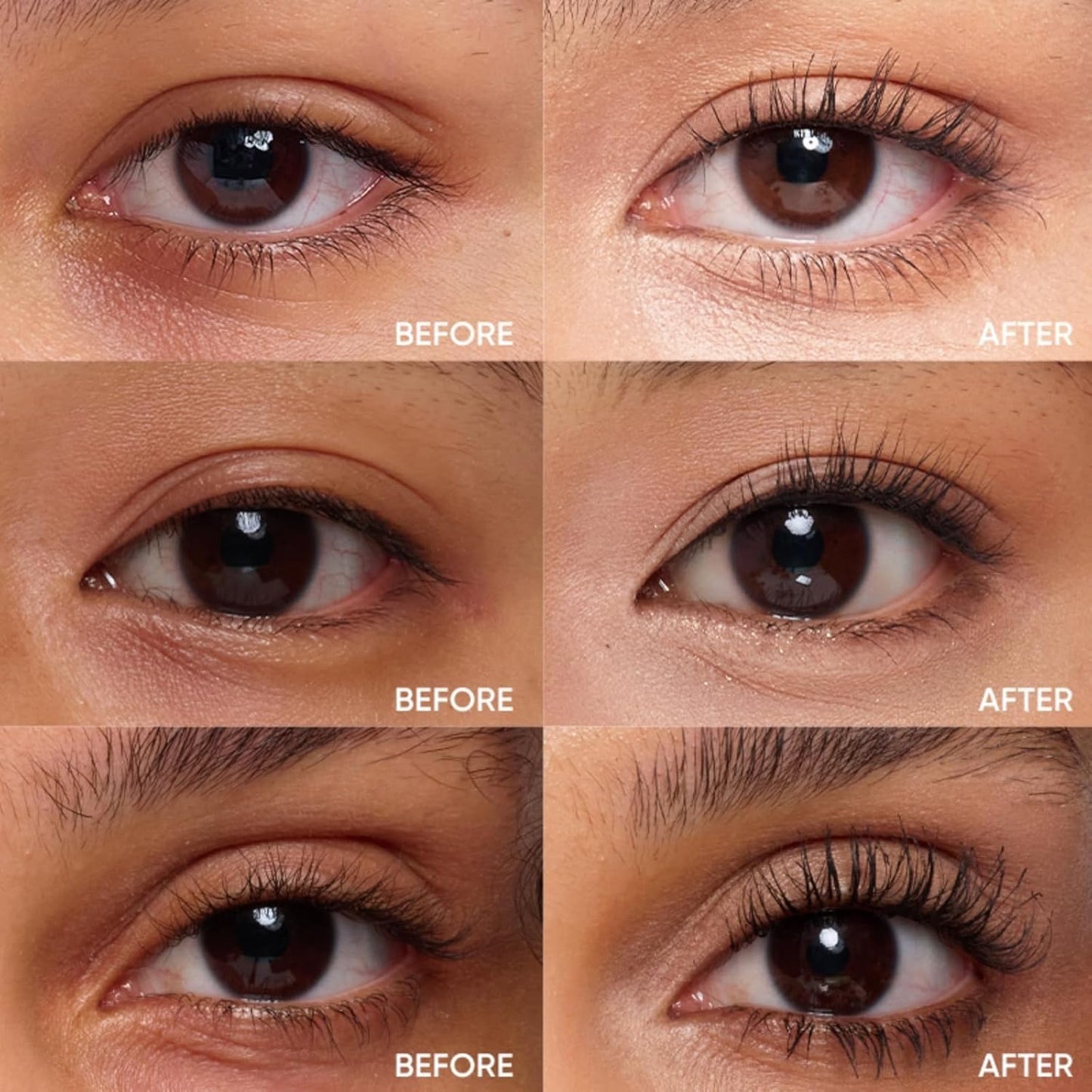 3D Curling Eyelash Iron Mascara -Waterproof, Volumizing and Lengthening, Smudge-Proof, Clump-Free, Ultra Fine, Black & Brown Tubing Mascara, Classic & Upgraded Edition, Suitable for All Types