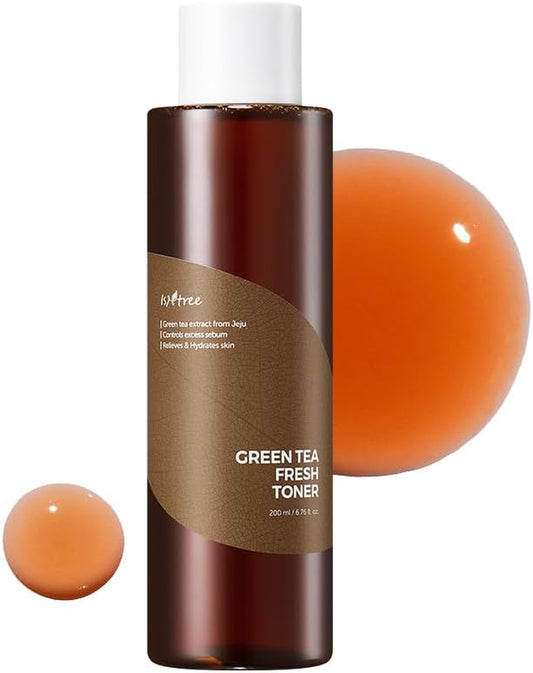 Green Tea Fresh Toner 200Ml, 6.76 Fl.Oz | Korean Skincare | Toner for Oily Skin | Sebum Control | Hydrating and Refreshing