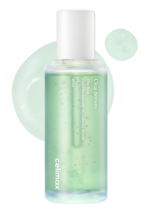 the Real Cica Niacinamide AC Calming Serum 40Ml | Hyaluronic Acid Redness Relief Moisturizing Soothing Restoring Serum Mild Formula for Sensitive,Christmas Gift Stocking Stuffers