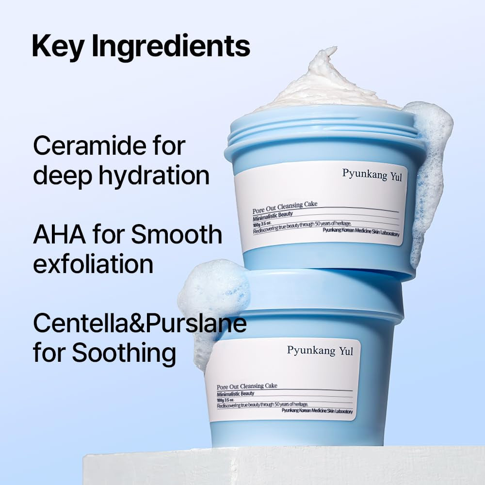 PKY Pore Out Faicial Cleanser, Sticky Clay Absorbs Impurities & Makeup, Deep Pore Cleansing with Moisture (3.38 Fl. Oz, 100G)
