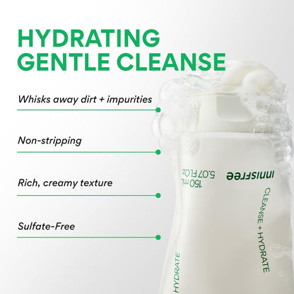 Green Tea Seed Hydrating Serum with Hyaluronic Acid & Niacinamide, Korean Face Serum for Glow