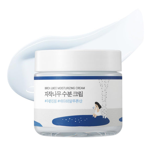 Birch Juice Moisturizing Cream 2.7 Fl Oz, 48-Hour Deep Hydrating Face Moisturizer with Birch Sap & Vita Hyaluronic Acid for Acne-Prone Skin, Reduces Sebum, Oil, Blackheads, Korean Skin Care