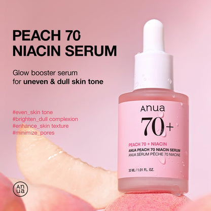 Peach 70 Niacinamide Serum 30Ml / Brightening Hydrating Face Serum/Daily Clean Beauty (1.01 Fl. Oz.)