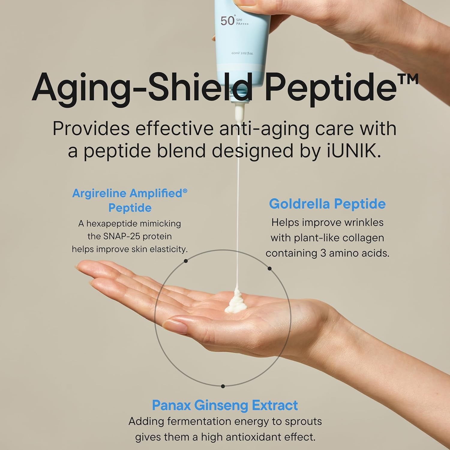 Beta-Glucan Water Barrier Moisture Daily Sunscreen Matte & No White Cast SPF 50+ PA++++ Vegan Lifting & Plumping Moisturizing Daily Sun Cream for Dry Oily Sensitive Skin Korean Skincare