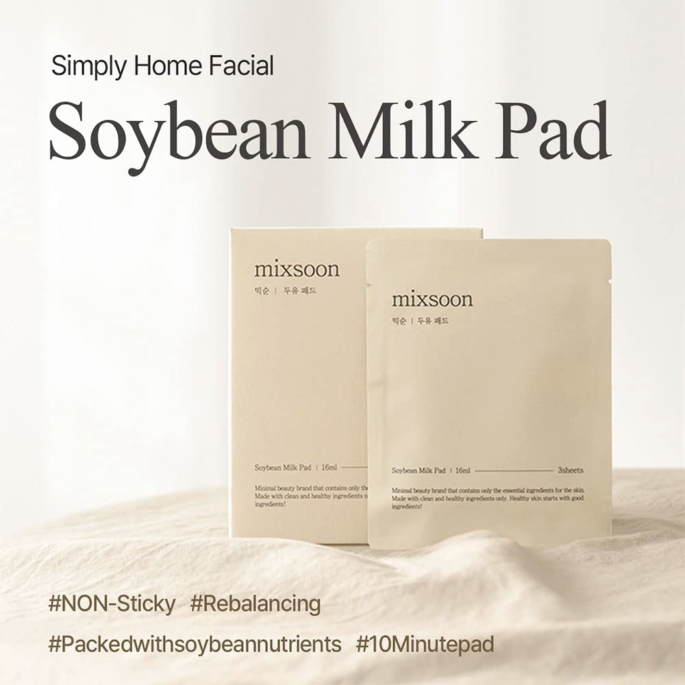 Soybean Milk Pad 10Ea Milky Texture Sheet Pad for Sensitive Skin Nourishing Moisturizer Korean Glass Skin Care