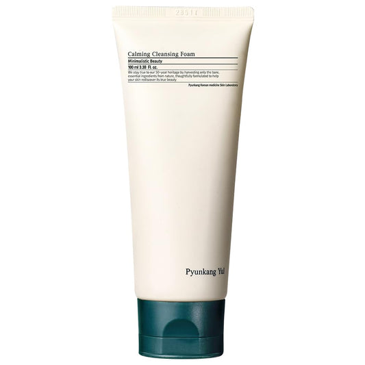PKY Calming Cleansing Foam, Low Ph Formula Facial Wash/Cleanser with Witch Hazel, AHA for Oil Control- Cica, Tea Tree Extract - Rapid Moisture Replenishment 3.38 Fl.Oz