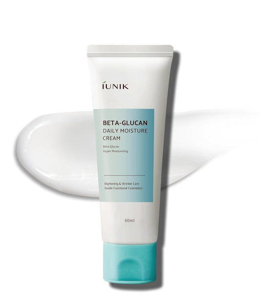 Beta-Glucan Vegan Lightweight Non-Sticky Deep Moisture Watery Cream Lotion Daily Moisturizer Quick Absorption Dry Mature Sensitive Fine Lines Skin Naturally-Derived Centella Vitamin Korean