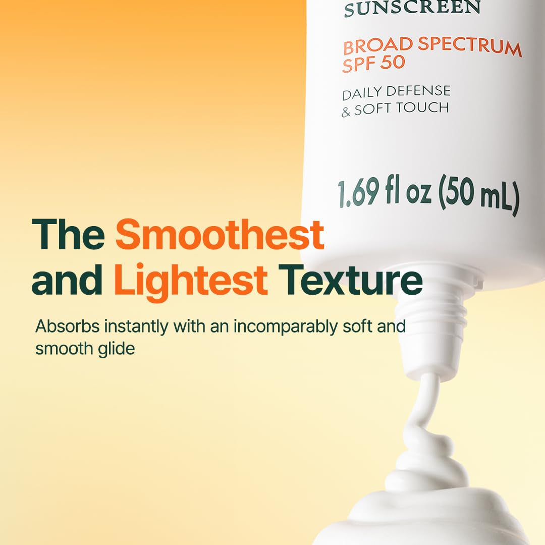 Sun Day Adventure Korean Sunscreen Smoothest and Lightest Texture Broad Spectrum SPF 50 UVA & UVB Protection No White Cast Oil Free for All Skin Types Vegan Daily Skin Care 50Ml, 1.69 Fl.Oz