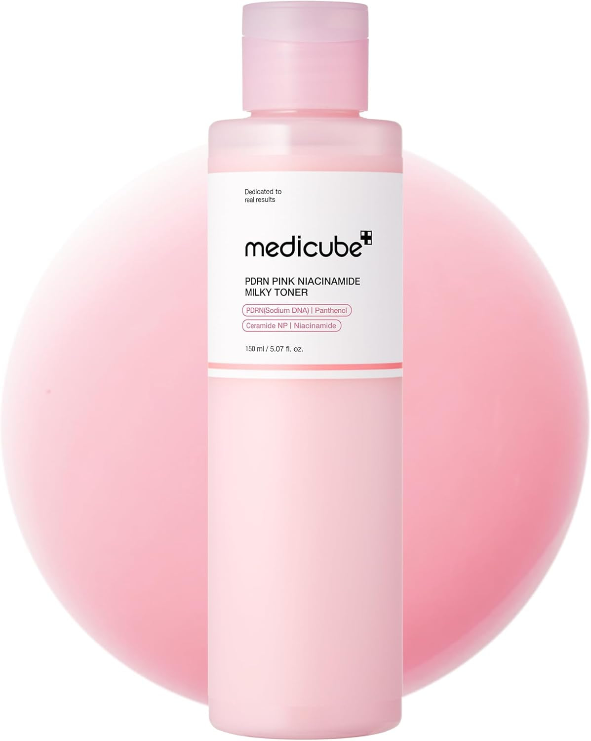 PDRN Pink Niacinamide Milky Toner for Hydrating, Moisturizing, Soothing, Ceramide, Peptide, Glass Glow Skin, Korean Skincare | 150Ml 5.07 Fl. Oz.