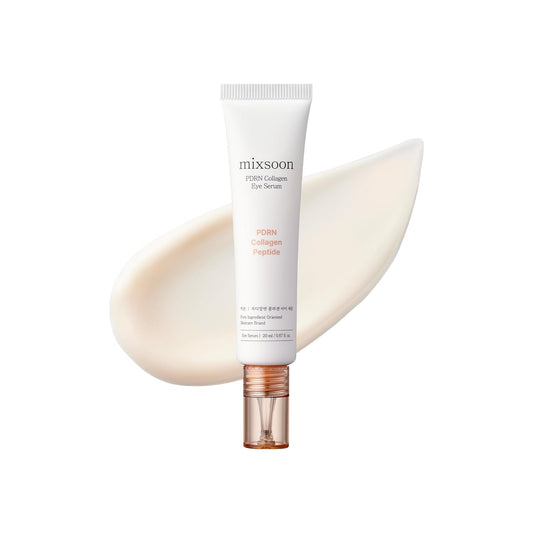 PDRN Collagen Eye Serum 0.68 Fl. Oz / 20Ml under Cream for Eye Bags Peptide Hydrating Lightweight Dropper Korean Glass Skin Care