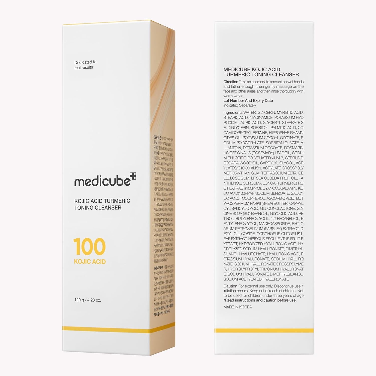 Kojic Acid Turmeric Whip Cleanser | Daily Facial Cleanser for Brightening, Balancing Skin Tone & Texture | Fade Appearance of Uneven Patches & Ideal for Use after Spot Care | Korean Skincare