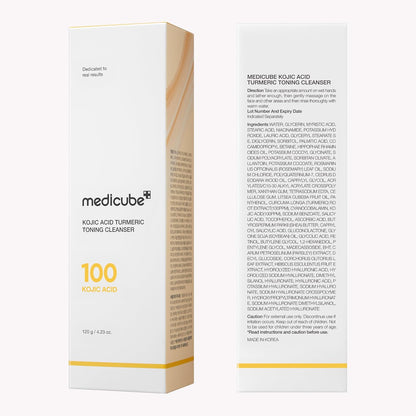 Kojic Acid Turmeric Whip Cleanser | Daily Facial Cleanser for Brightening, Balancing Skin Tone & Texture | Fade Appearance of Uneven Patches & Ideal for Use after Spot Care | Korean Skincare