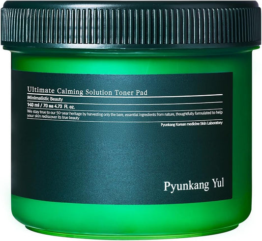PKY Ultimate Calming Solution Toner Pad for Sensitive Skin with Patented Ingredients, Intensely Calms & Soothes Rednes with CICA & Tea Tree, Korean Skincare (70 Pads)