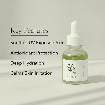 Calming Serum Green Tea Panthenol Soothing, Moisturizing Sensitive, Acne-Prone, UV Irritated Skin, Daily Korean Skin Care for Men and Women, 30Ml 1 Fl.Oz