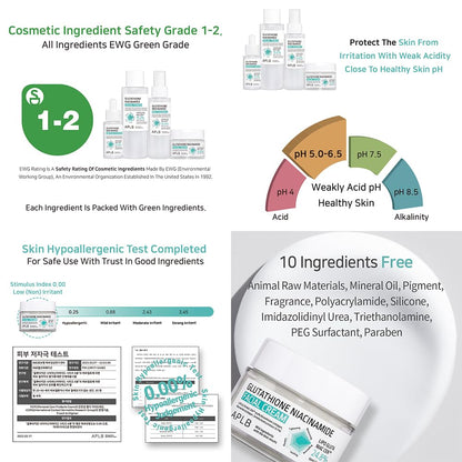 Glutathione Niacinamide Facial Cream | LIPO GLUTA NIAC CEN™ 24.8% 1.86 Fl.Oz/Korean Skincare, Deep Hydration, Niacinamide, Improve Skin Elasticity, Improve Skin Texture