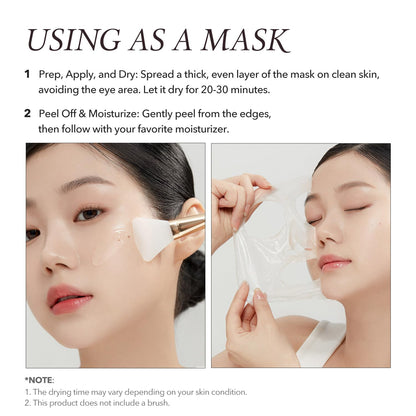 Calendula Flower-Infused Facial Peel off Mask, 3.52 Fl. Oz, PHA, BHA & Niacinamide Gently Exfoliates, Removes Impurities, Improves Uneven Skin Tone, and Minimizes Pores, Korean Skincare