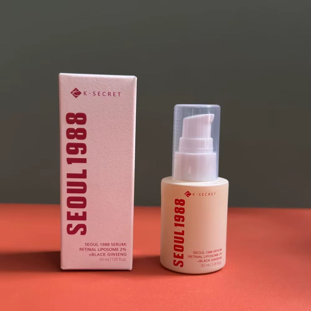 Korean Seoul 1988 Serum Retinol Black Ginseng Essence ,Facial Essence Eye Cream, anti Aging Moisturizing Snail Cream Skin Care