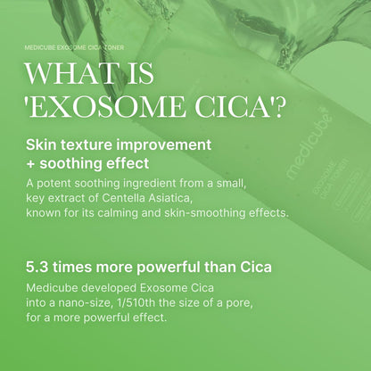 Exosome Cica Toner | Daily Soothing Toner with Exosome Cica, Heartleaf, Tea Tree, 12 Kinds of Cica | Low Irritation, Sebum Care Korean Skin Care, for Stressed Skin (210Ml / 7.10 Fl.Oz.)