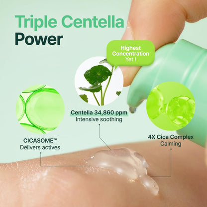 Centella Unscented Serum, 34,860 Ppm Centella, Facial Serum for Sensitive Skin & Acne-Prone Skin, Soothing Serum, Vegan & Cruelty-Free, Korean Skincare, 2 Fl.Oz / 60Ml