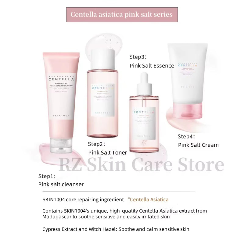 SKIN1004 Centella Skincare Korean 4Pc/Set Madagascar Moisturize Toner Serum Whitening Cream Face Wash Cleansing Oil Essence