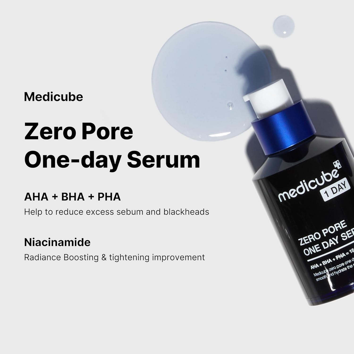 Zero Pore One-Day Serum 1.01 Fl.Oz - Overnight Resurfacing Serum with Pore Tightening Complex - 15.2% AHA+BHA+PHA & 2% Niacinamide - 10.8% Reduction in Pore Appearance after One Day of Use