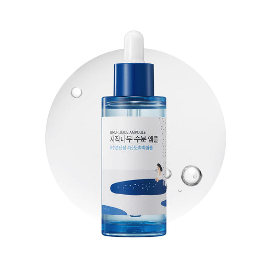 Birch Juice Moisturizing Ampoule 1.69 Fl Oz, 7-Second Hydration Absorption, 72-Hour Long-Lasting Moisture, Watery Texture for Layering, Face Moisturizer for Sensitive Skin, Korean Skincare