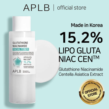 Glutathione Niacinamide Facial Toner | LIPO GLUTA NIAC CEN™ 15.2% 5.41 Fl.Oz/Korean Skincare, Replenishing Moisture, Revitalize for Gentle and Improve Skin Texture through Niacinamide