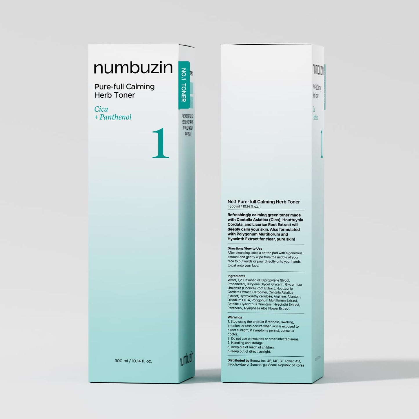 No.1 Toner | Pure-Full Calming Herb Toner | Breakouts, Redness, Excess Oil Control | Centella Asiatica, Heartleaf, Licorice Root | Acne-Prone, Sensitive Skin | 10.14 Fl. Oz.