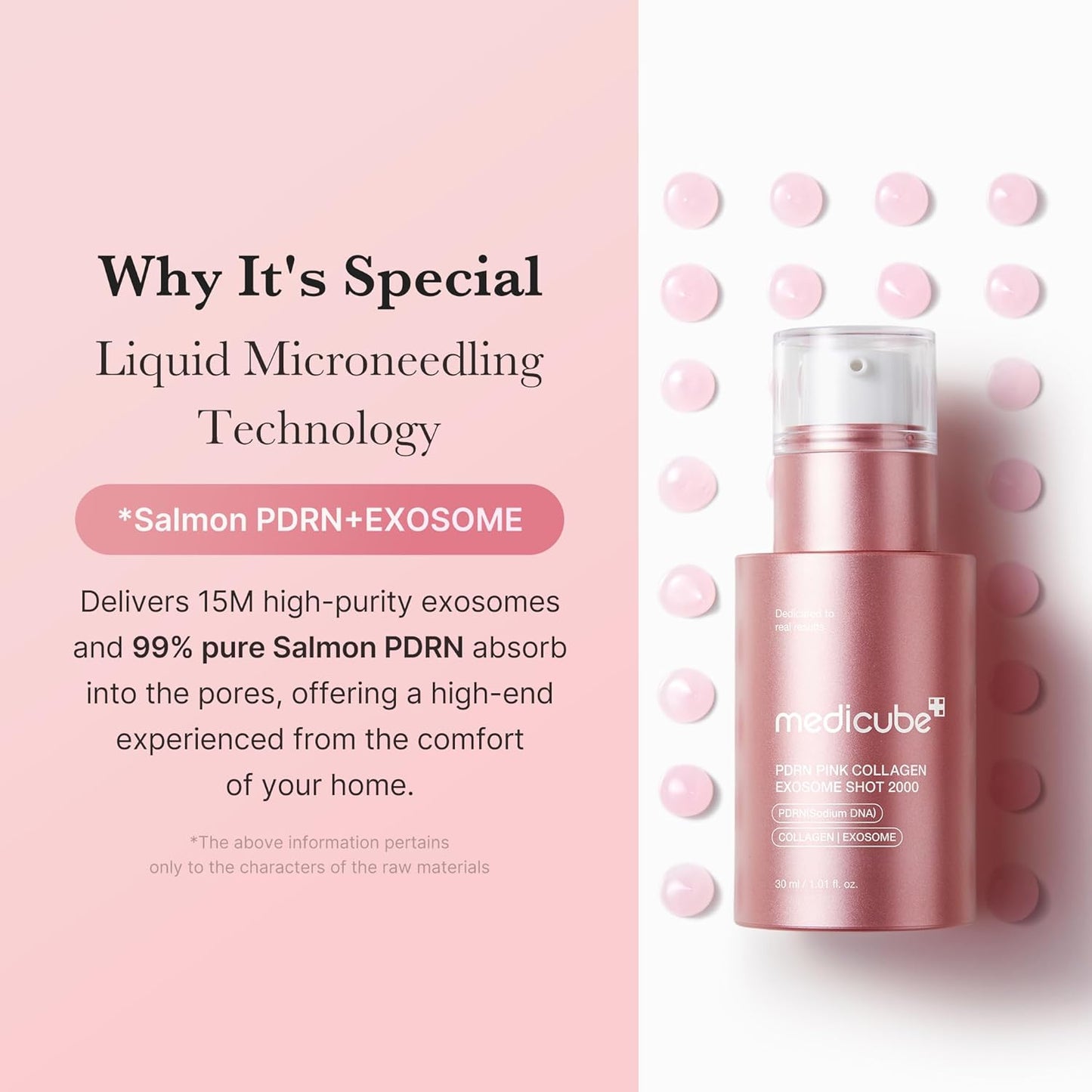 PDRN Pink Collagen Exosome Shot Serum 2,000 PPM | Liquid Skin Booster | Exosome, Salmon DNA PDRN, Spicules | Uneven Skin Tone, Pore Care, Skin Texture | Korean Skin Care 1.01 Fl.Oz