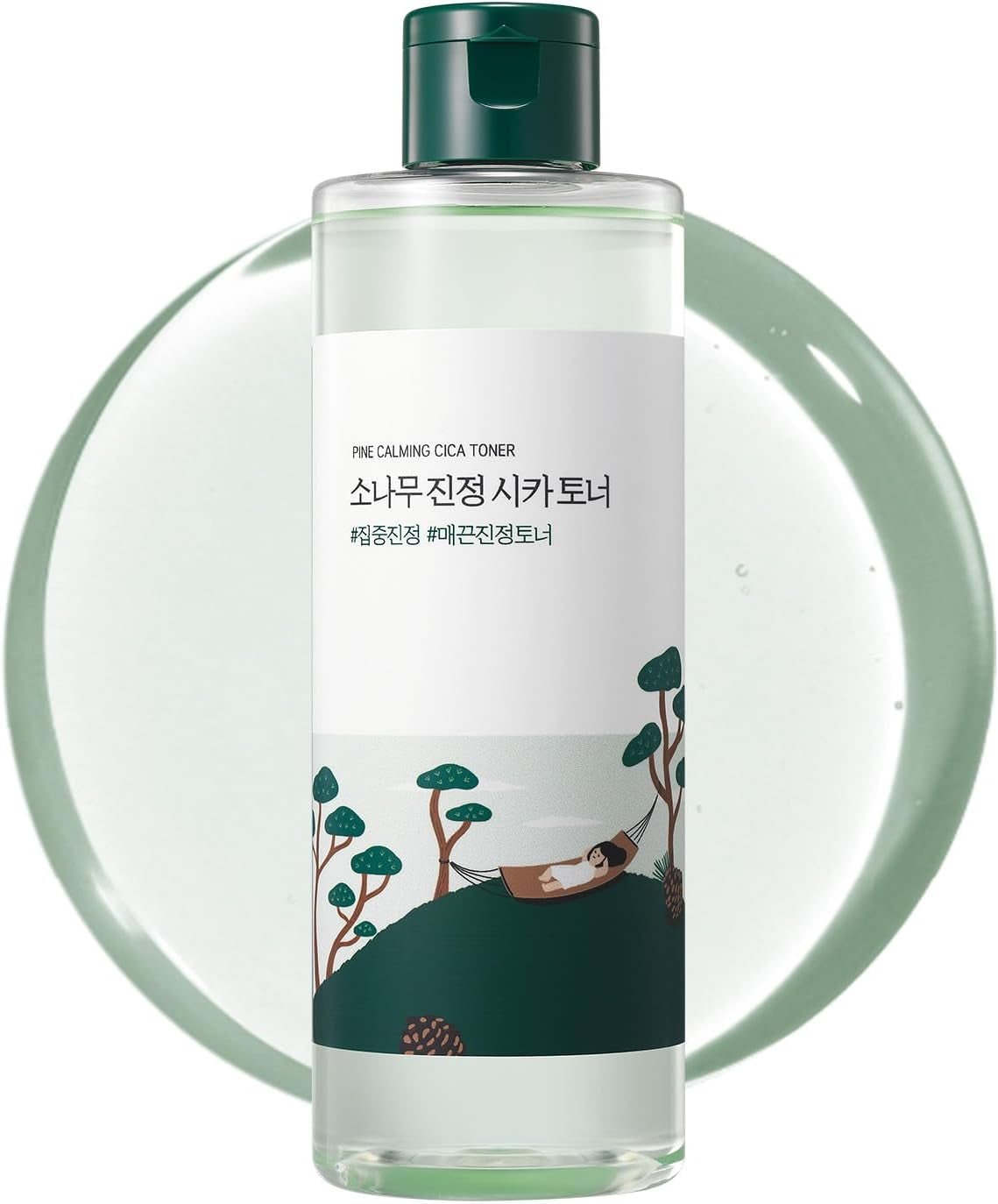 Pine Calming CICA Toner 8.45 Fl Oz, Low-Acidic Hydrating Toner for Face with Pine CICA, BHA + LHA, and Hyaluronic Acid for Soothing, Exfoliating, and Restoring Skin Balance, Korean Skincare