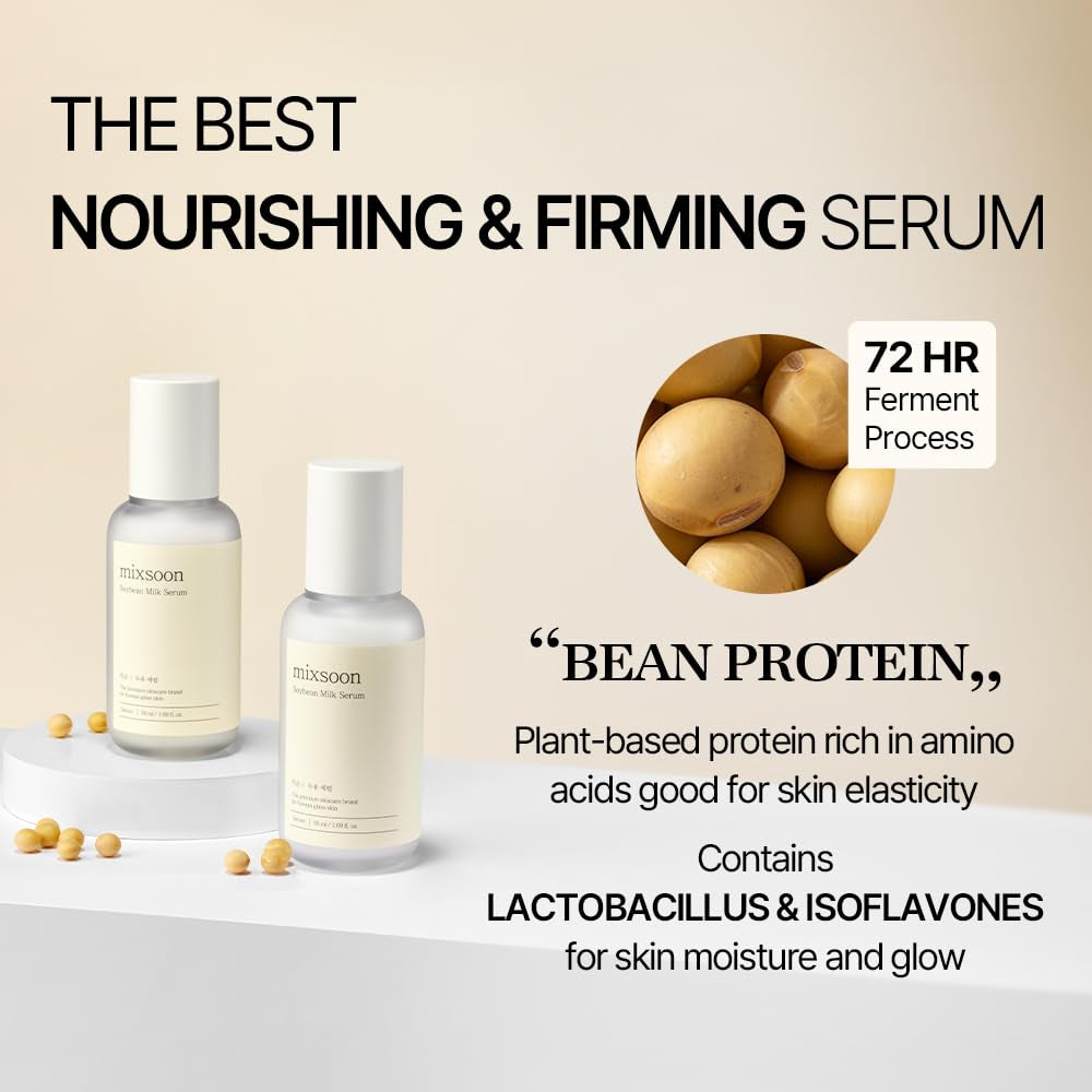Soybean Milk Serum - Bean Essence No.2 Nourishing Serum, Korean Skincare for Glass Skin - (1.69 Fl.Oz / 50Ml)