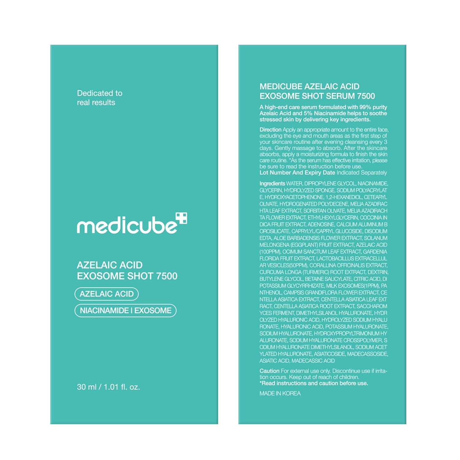 Azelaic Acid Exosome Shot Serum 7500 – Deep Hydration for Smooth, Even Skin Texture | Use for after Spot Care, with Azelaic Acid, Niacinamide | Korean Skincare, 30Ml / 1.01 Fl.Oz