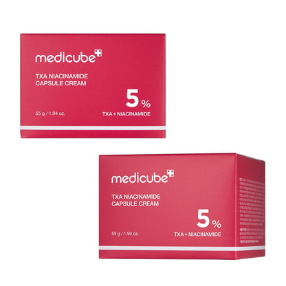 Txa+Niacinamide Capsule Cream | Dual Radiance Moisturizer, Ideal for Use after Spot Care | for Uneven Skin Tone, Texture & Hydration | 99% Pure Tranexamic Acid | Korean Skincare | 1.94Oz