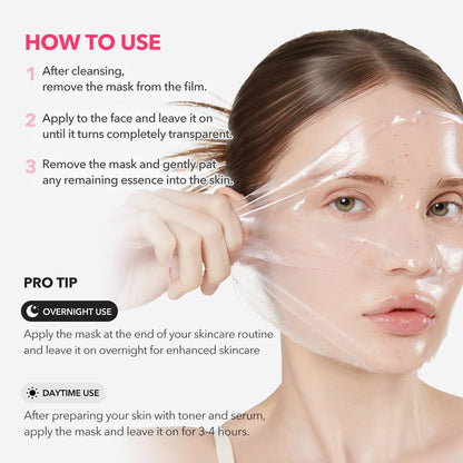 TXA Pink Capsule Gel Mask | Overnight Face Mask for Glass Glow Skin I 99% High-Purity Tranexamic Acid 3 for Uneven Skin Tone I Elasticity, Hydrating and Firming I Korean Skincare I 30G X 4Ea