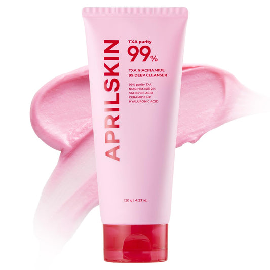 TXA Niacinamide 99 Pore Care Pink Bubble Gum Deep Cleanser | 99% High-Purity Txa+Niacinamide | All-In-One Cleanser: Deep Cleansing, Blackhead Care, Pore Care, Moisturizing | 4.23 Fl.Oz.