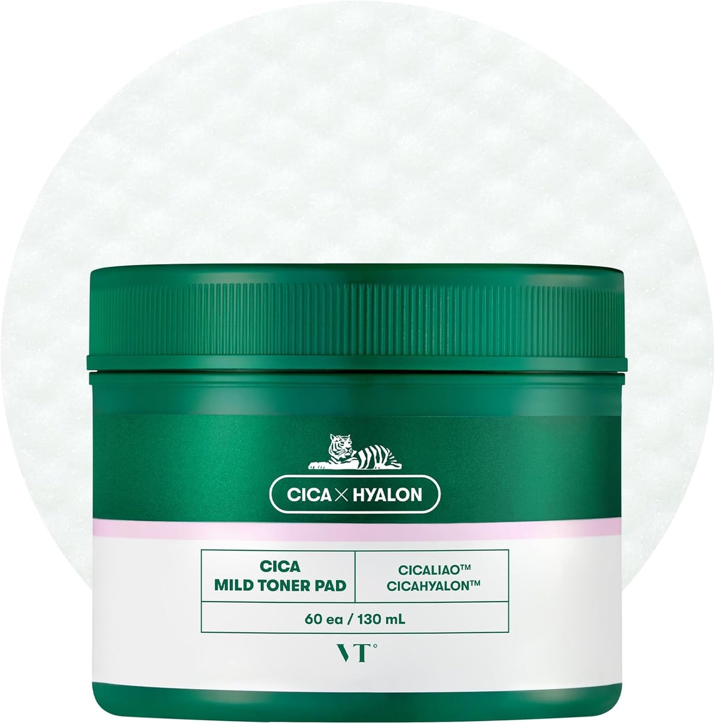 CICA Mild Toner Pad (60 Pads) - Exfoliating, Hydrating, Soothing, Ph Balancing with BHA, Centella Asiatica Extract, Hyaluronic Acids for Daily Facial Use