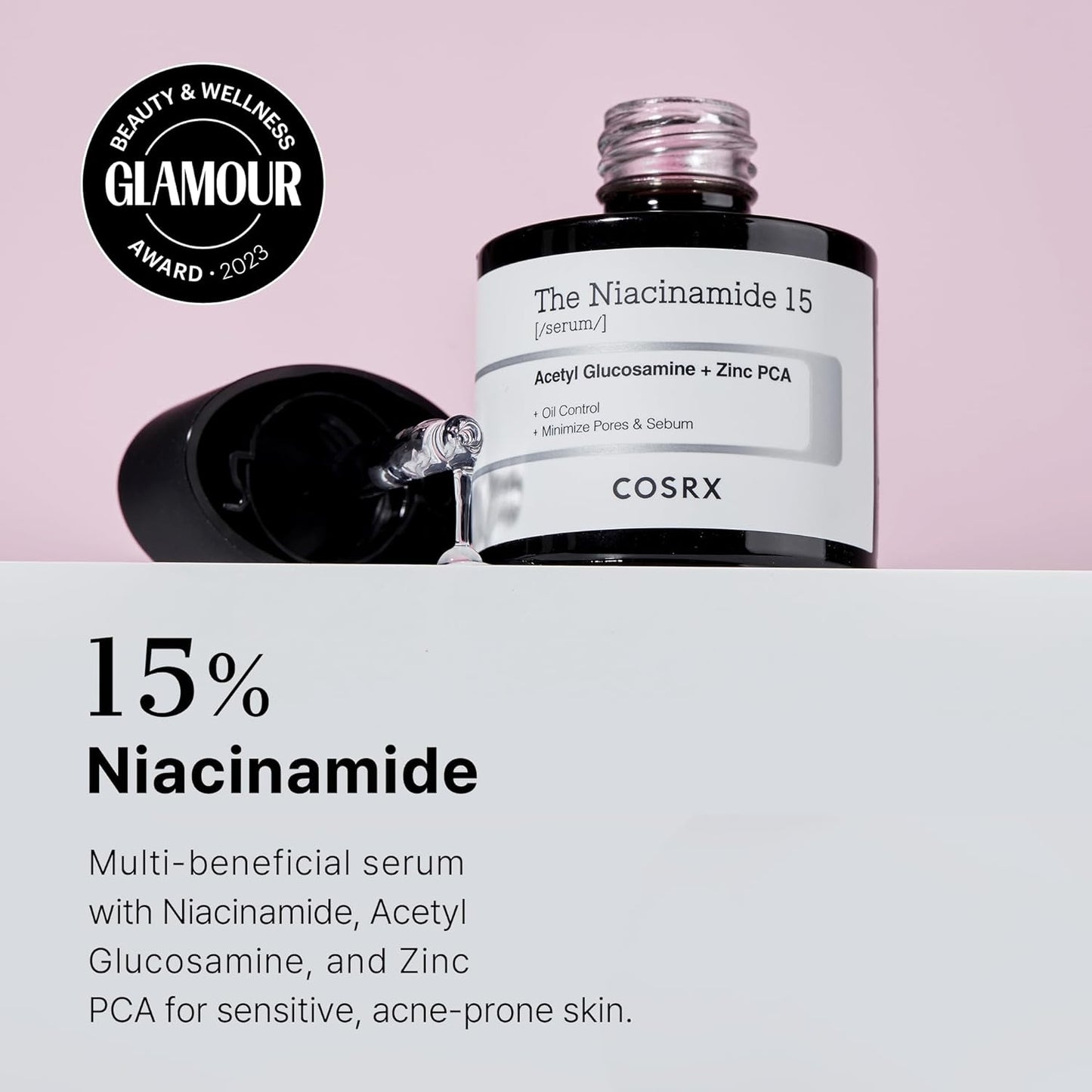 15% Niacinamide Face Serum, 0.67 Fl Oz, Pore Minimizer Serum for Face, Even Skin Tone, Korean Skin Care