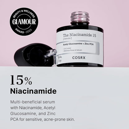 15% Niacinamide Face Serum, 0.67 Fl Oz, Pore Minimizer Serum for Face, Even Skin Tone, Korean Skin Care