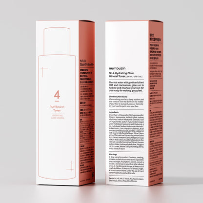 No.4 Toner | Hydrating Glow Mineral Toner | Thermal Water, Hyaluronic Acid, Niacinamide | Deep Hydration, Glowing Skin, Makeup Booster, Gentle Exfoliation, Soothing | 6.76 Fl. Oz.