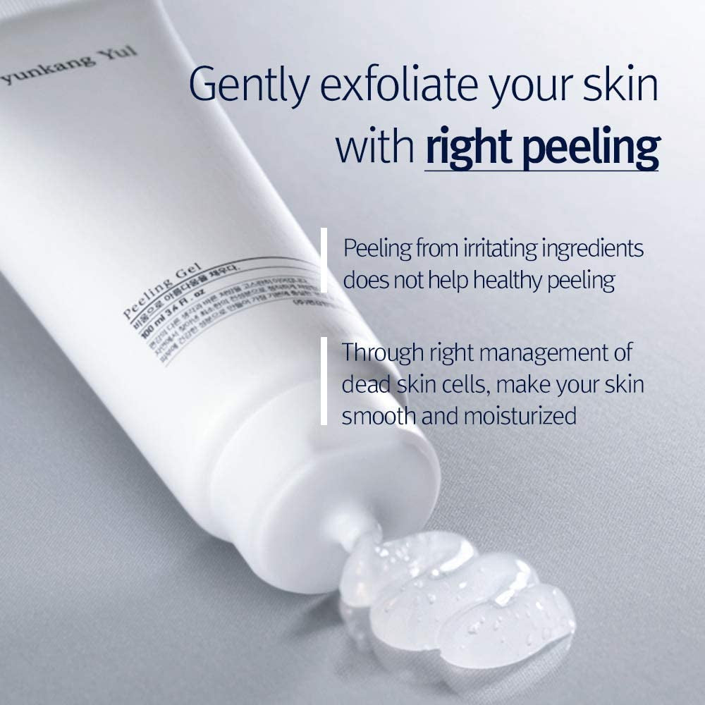 PKY Peeling Gel with Immediate Visible Effect, Mild and Smooth Face Scrub with Papaya and AHA, Zero-Irritation, Korean Skincare (3.4 Fl.Oz, 100Ml)