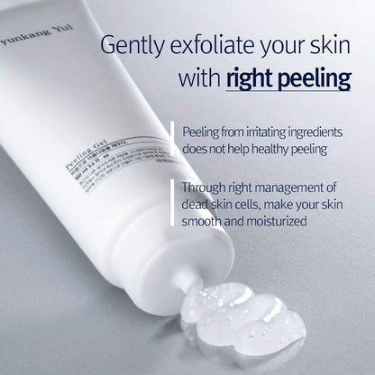 PKY Peeling Gel with Immediate Visible Effect, Mild and Smooth Face Scrub with Papaya and AHA, Zero-Irritation, Korean Skincare (3.4 Fl.Oz, 100Ml)