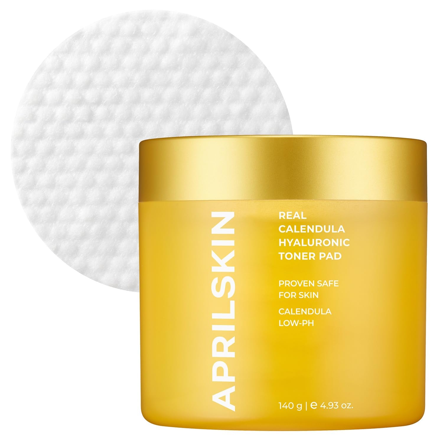 Calendula PHA Hyaluronic Toner Pads | Vegan, Cruelty Free | Exfoliating, Refining Pores & Hydrating for Dry, Sensitive, Acne-Prone Skin | 60 Pads | No Sulfates and Artificial Fragrance